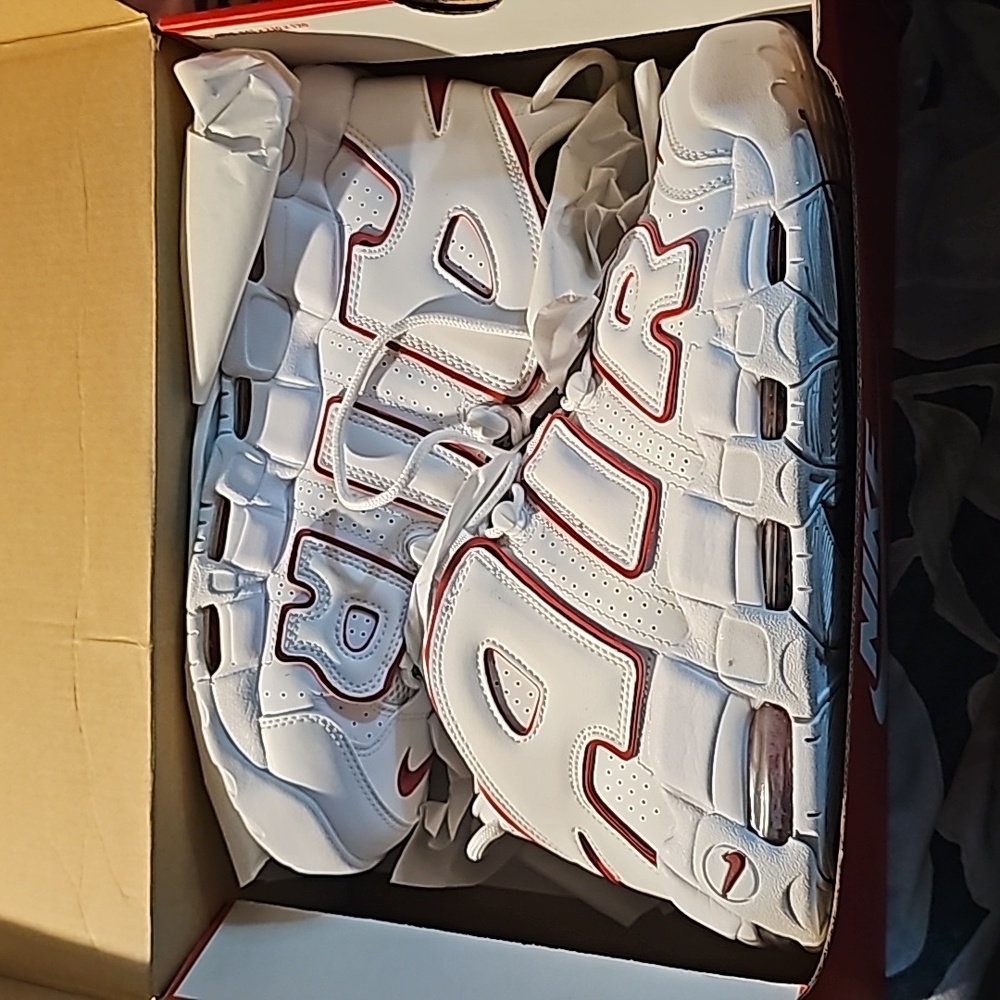 Men uptempo Nike sneakers size 10.5 used